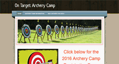 Desktop Screenshot of ontargetarcherycamp.com