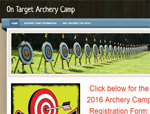 Tablet Screenshot of ontargetarcherycamp.com